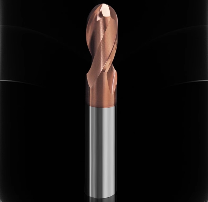 55-degree 2-flute Ball Nose End Mill