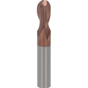 Tungsten Carbide 55-degree 2-flute Ball Nose End Mill