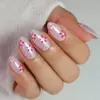  Unique Short Almond Spring Flower Press On Nails Custom Nails Factory 