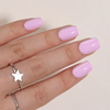  Elegrance Soft Gel Custom Solid Taro Purple Color Press on Nail 
