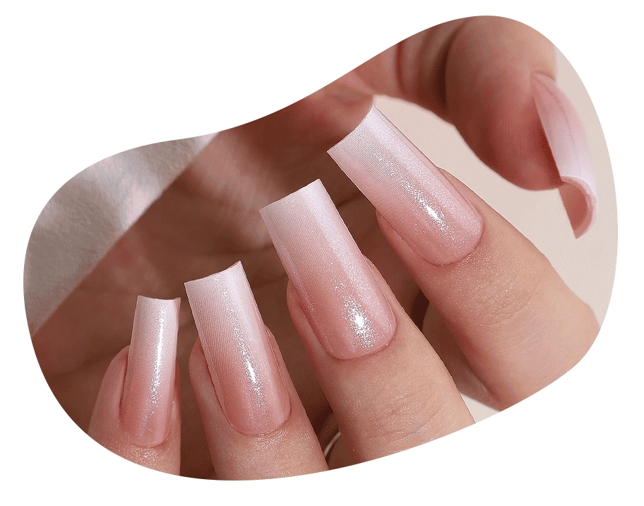 ombre french tip coffin nails
