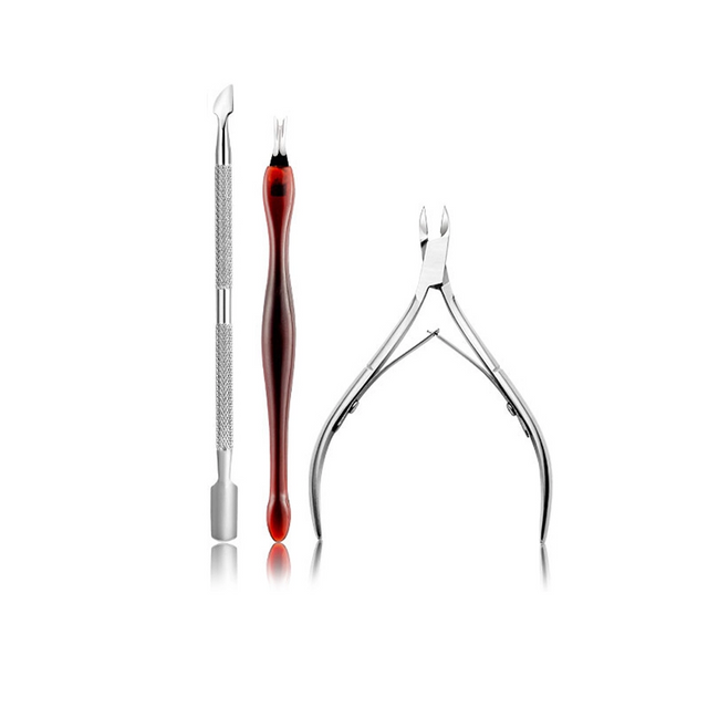Stainless Steel Shovel Head Trimmer Fork Nail Callus Remover File Dead Skin Push Nail Art Tool for Manicure Cuticle 