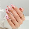 Elegant Pink Checkered & Cherry Soft Gel Nail Extensions Press On Nails Factory
