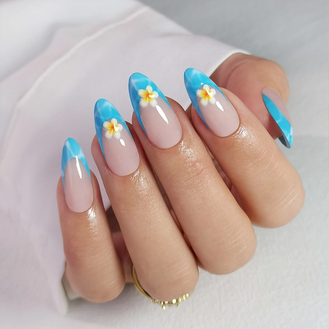  Summer Beach Design Custom Press On Nails 