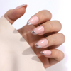  Personalized Almond Soft Gel 3D French Tips OEM/ODM Soft Gel Artificial Fingernails