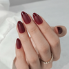 Christmas Valentine's Wine Color Elegant French Nails Tips Matte Design Custom Press On Nails Manufacturer 
