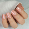  Factory Prices Short Square Chrome Nude Color Press On Nails