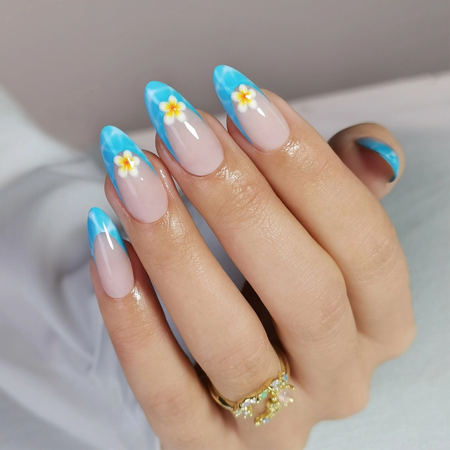  Summer Beach Design Custom Press On Nails 