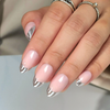  Personalized Almond Soft Gel 3D French Tips OEM/ODM Soft Gel Artificial Fingernails
