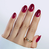  OEM ODM Wine Soild Color Short Oval Shape Private Label Soft Gel Artificial Fingernails