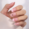  Fashion Jewelry Pink French Nails Art Tip Handmade Gel Press On Nails Suppliers 