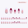  Bold Pink & White French-Tip Cherry Blossom Soft Gel Nail Extensions 3D Press On Nails Suppliers 
