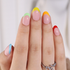  Spring Summer Design Private Label Custom Oval Colorful French Design Press On Nails 
