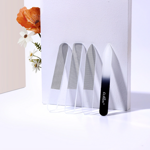 Custom Logo Double Side Clear Glass Nail File Crystal Fingernail File for Shape And Smooth Nails