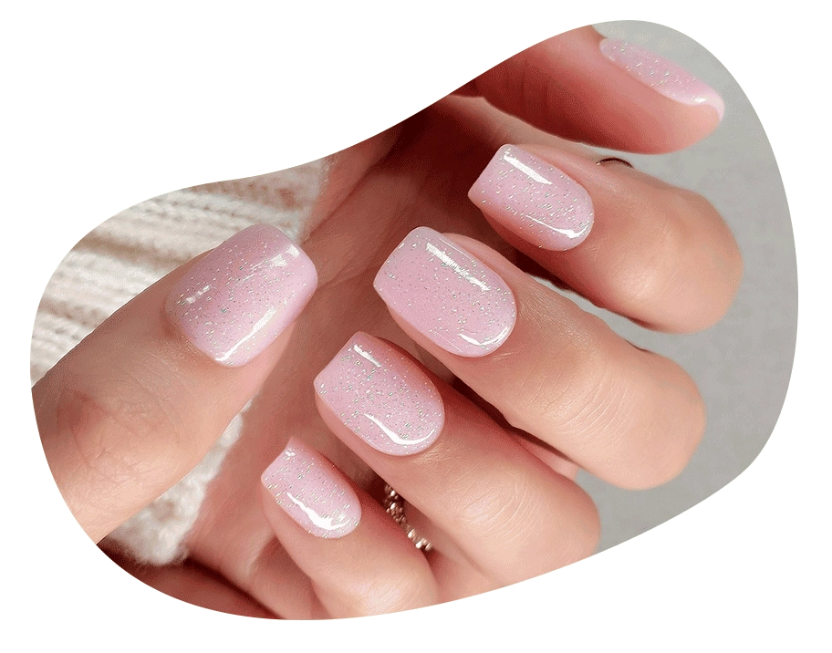 glitter square nails