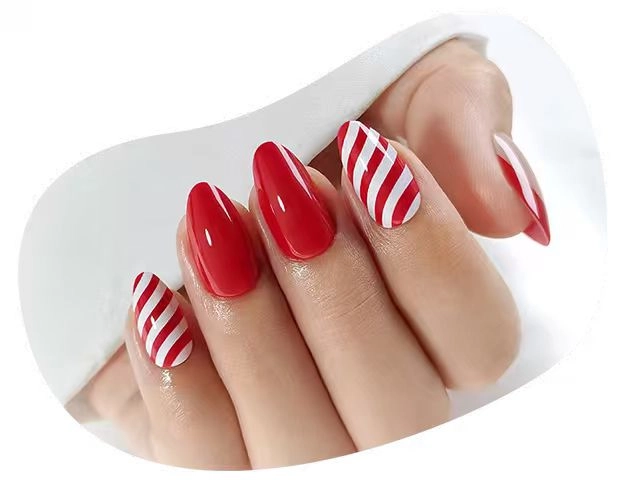 christmas candy cane nails