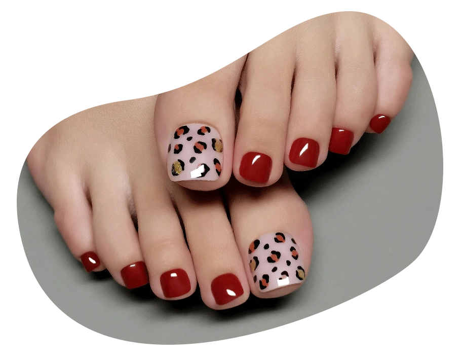 gel press on toe nails