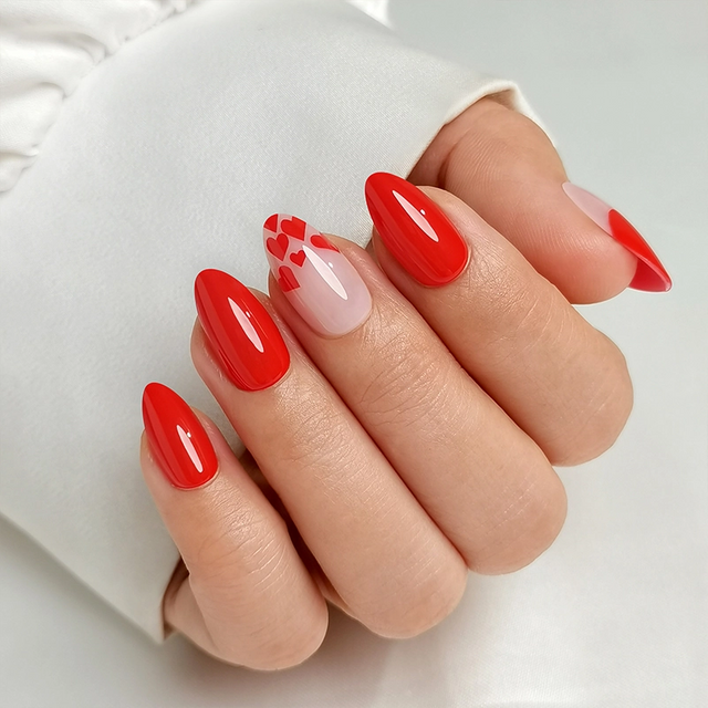  Valentine's Day Delight Soft Gel Fake Nails Wearable Nail Art Set Press On Nails Manufacturer 