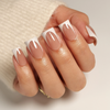 Wholesale Unique Duck Nails Shape White French Nails Tips Press On Nails Manufacturer