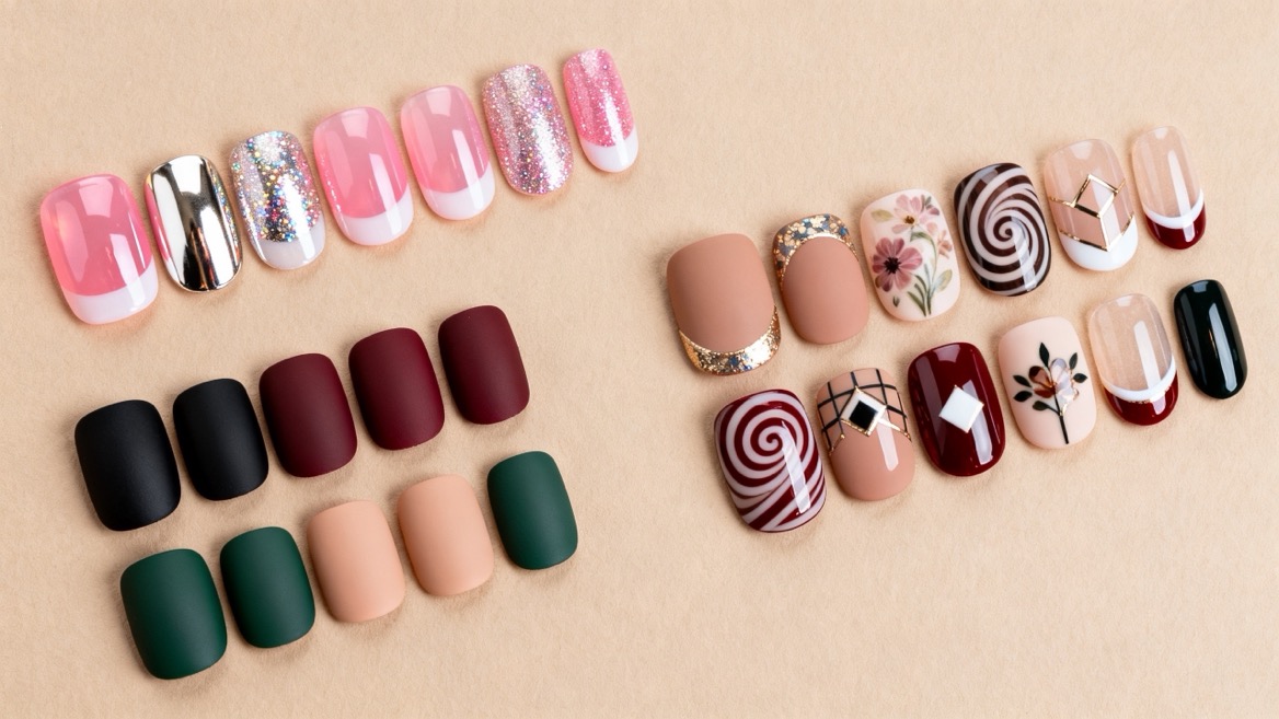Glossy Matte And Mixed Finish Press On Nail Collection