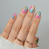  Custom Wholesale Gradient Cat Eye Soft Gel Wearable Fake Nails