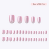 YoungMei OEM/Wholesale Soft Gel Nail Tips - 32PCS Pink French Square Nails