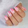 Wholesale Pink Ombre Design Custom Chrome Artificial Fingernails