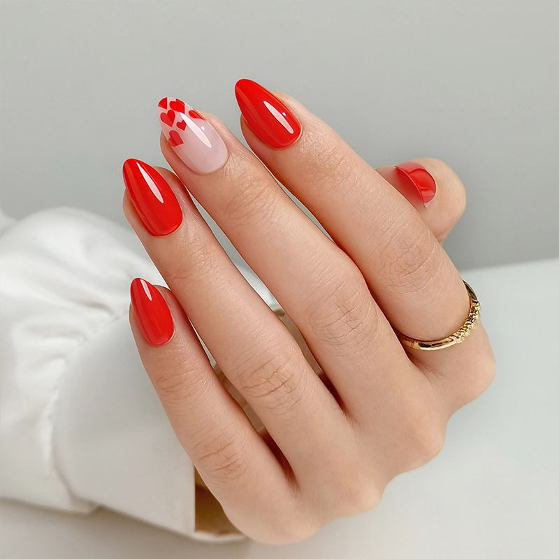  Valentine's Day Delight Soft Gel Fake Nails Wearable Nail Art Set Press On Nails Manufacturer 