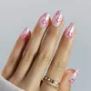  Unique Short Almond Spring Flower Press On Nails Custom Nails Factory 