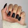  Unique Duck Nails Matte Black French Nails Tips False Nails Manufacturer 